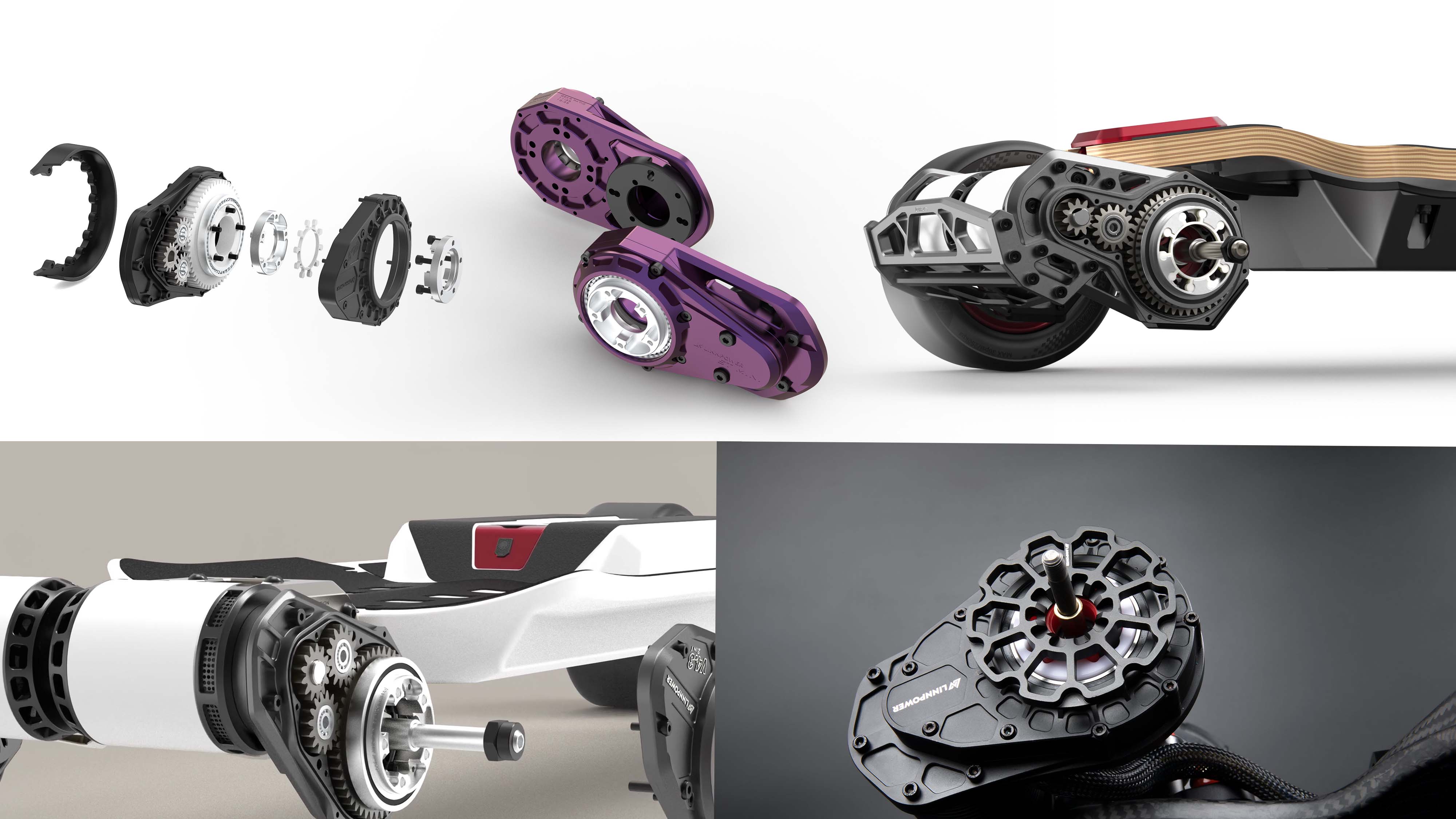 Linnpower electric skateboard gear drive