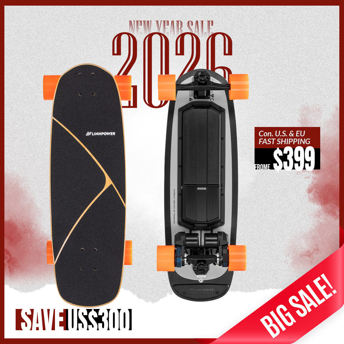 LINNPOWER Mini 5 Electric Shortboard