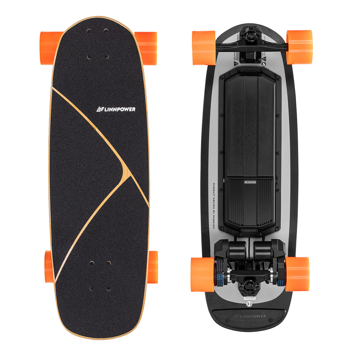 LINNPOWER MINI 5 belt-drive electric skateboard with Boosted wheels